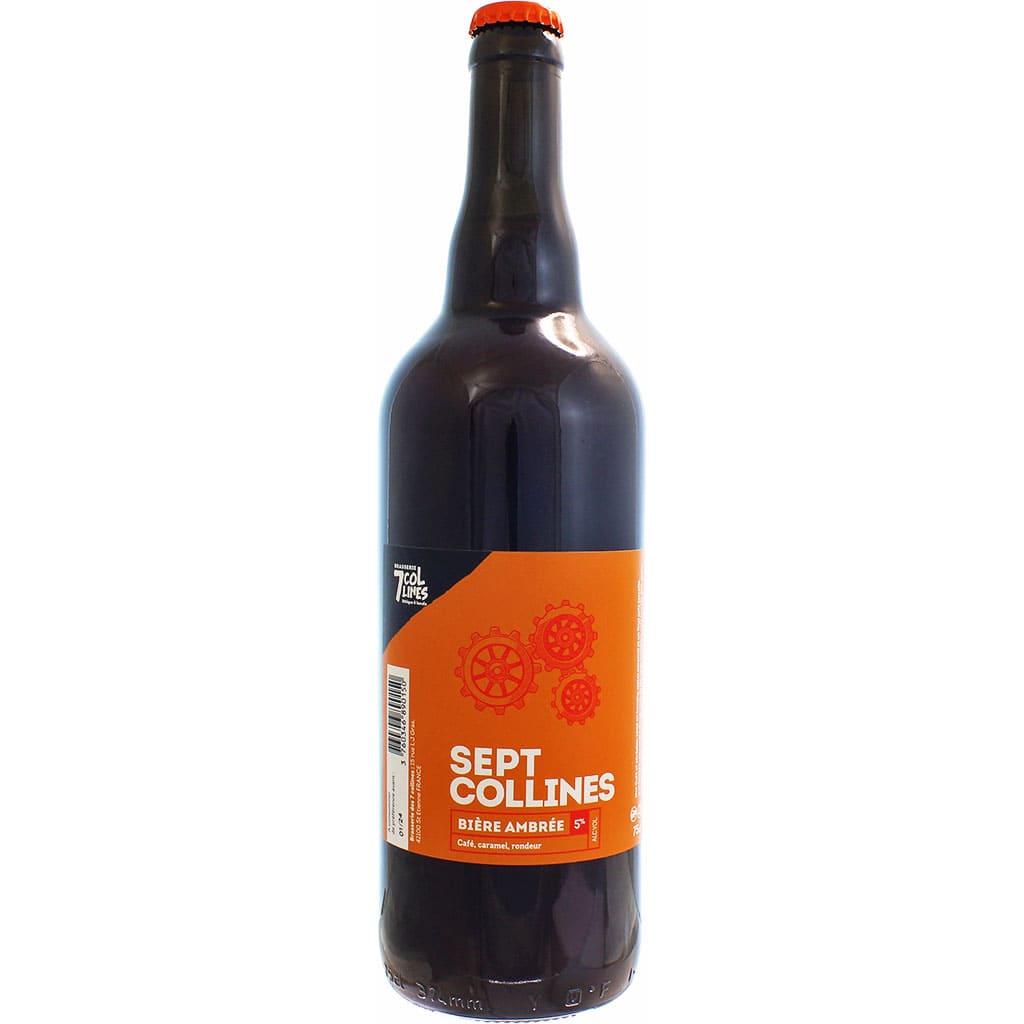 Bière Sept Collines Ambrée 75cl brassée par 7 Collines, France en 75cl