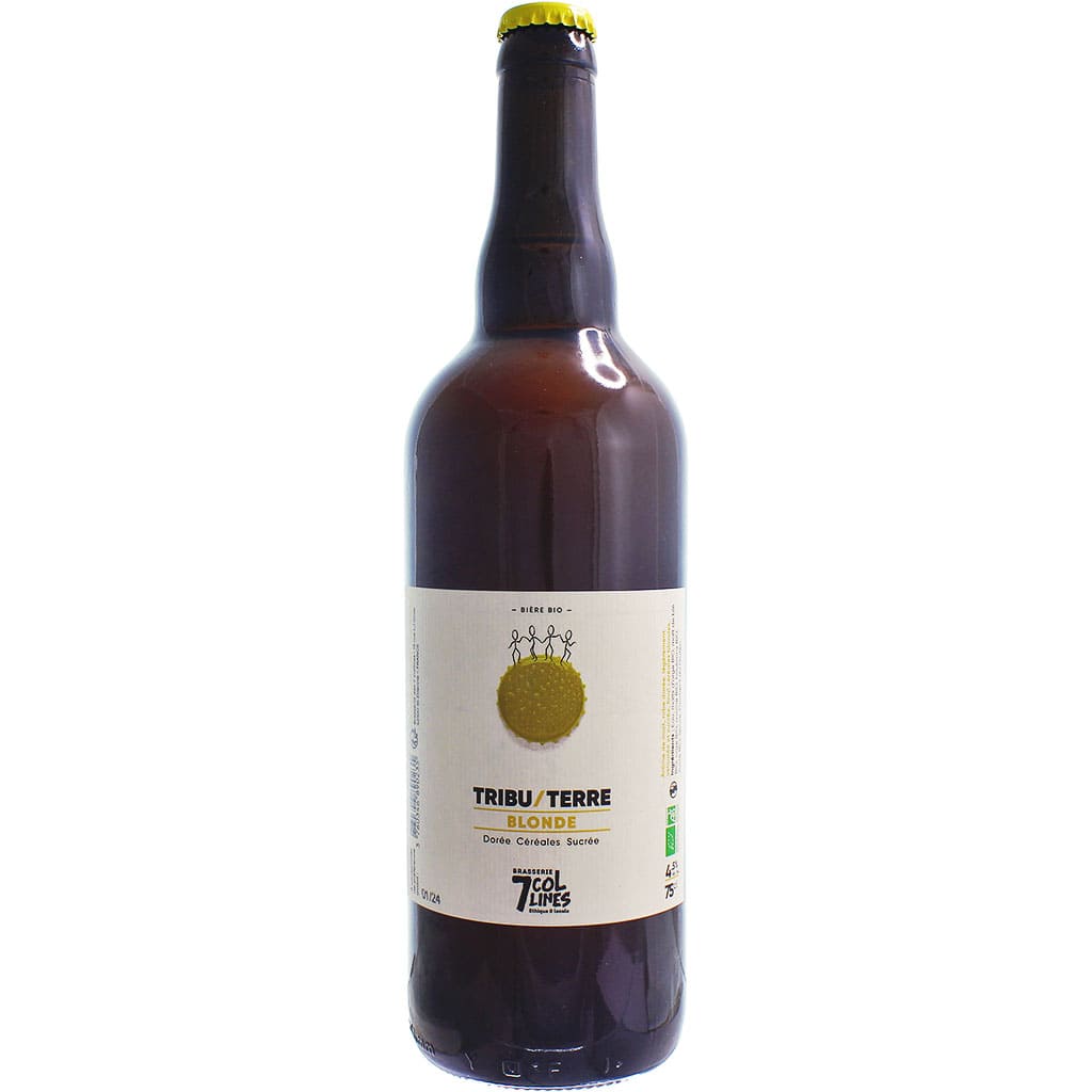 Bière Bio Tribu Terre 75cl brassée par 7 Collines, France en 75cl
