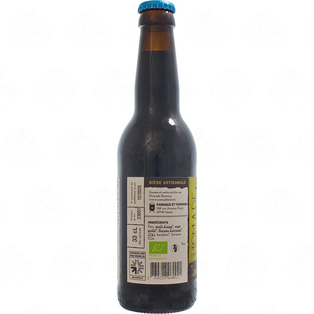 Bière Invalid Oatmeal Stout brassée par Nomade Brewery, France en 33cl