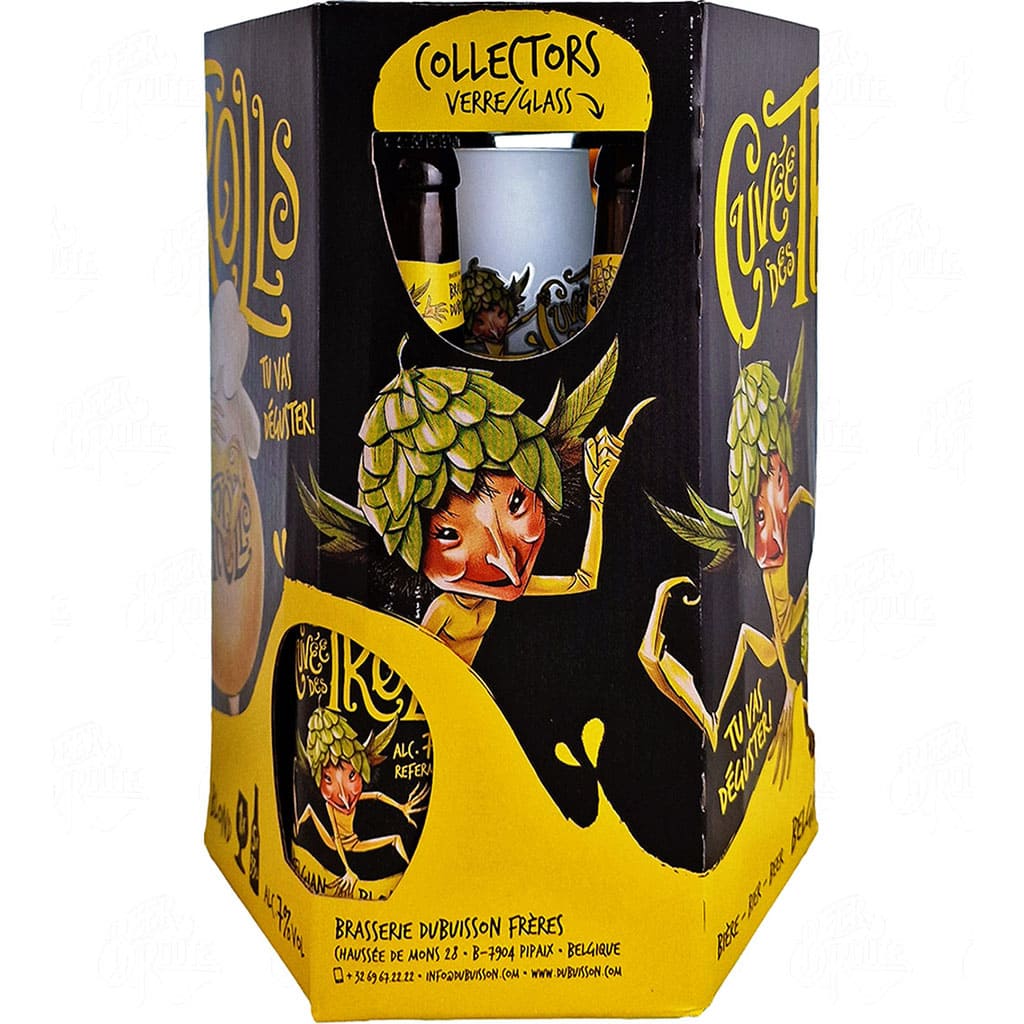 Pack Cuvée des Trolls 5 bières et un verre brassée par Dubuisson, Belgique coffret de 165cl