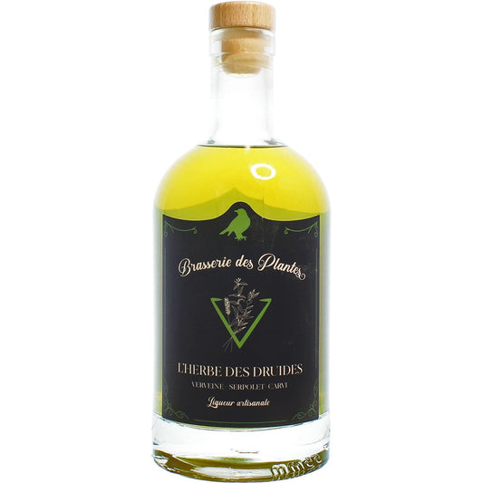 Liqueur de style verveine L'Herbe des Druides par Brasserie des Plantes, France en 50cl