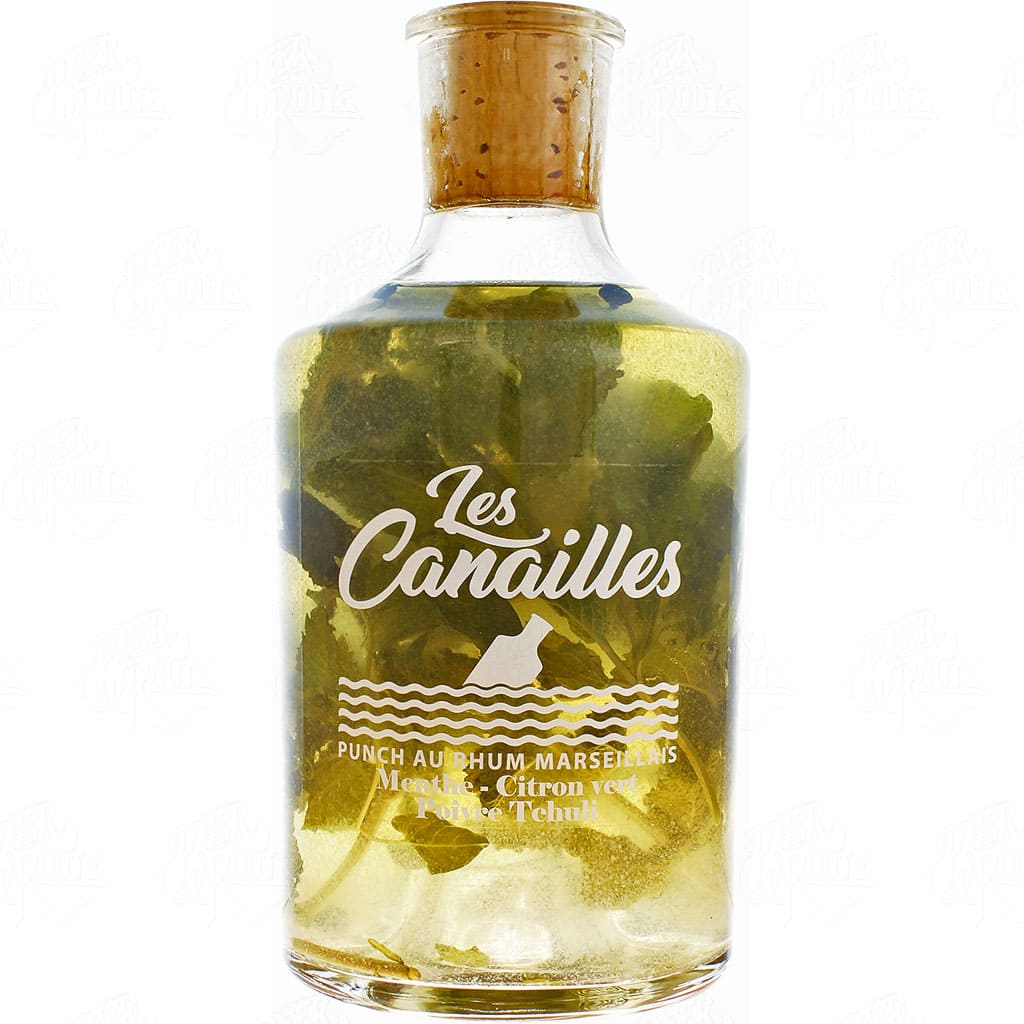 Punch au rhum : Menthe Citron vert préparé par Les Canailles, France en 70cl