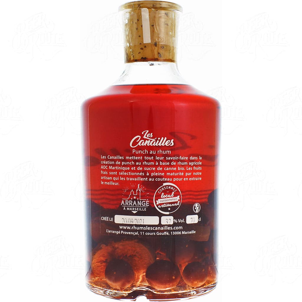 Punch au rhum : Mi-Figue Mi-Raisin préparé par Les Canailles, France en 70cl