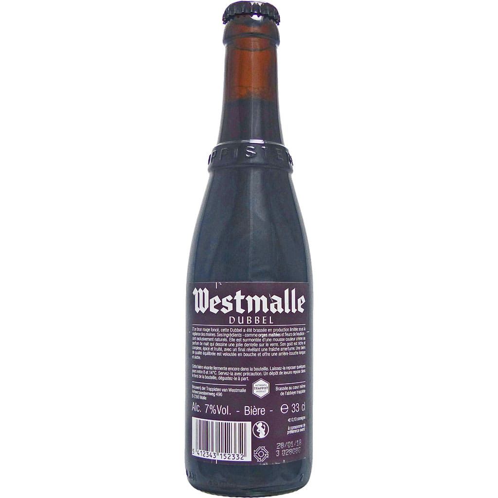Bière belge Westmalle Dubbel par l'Abbaye de Westmalle