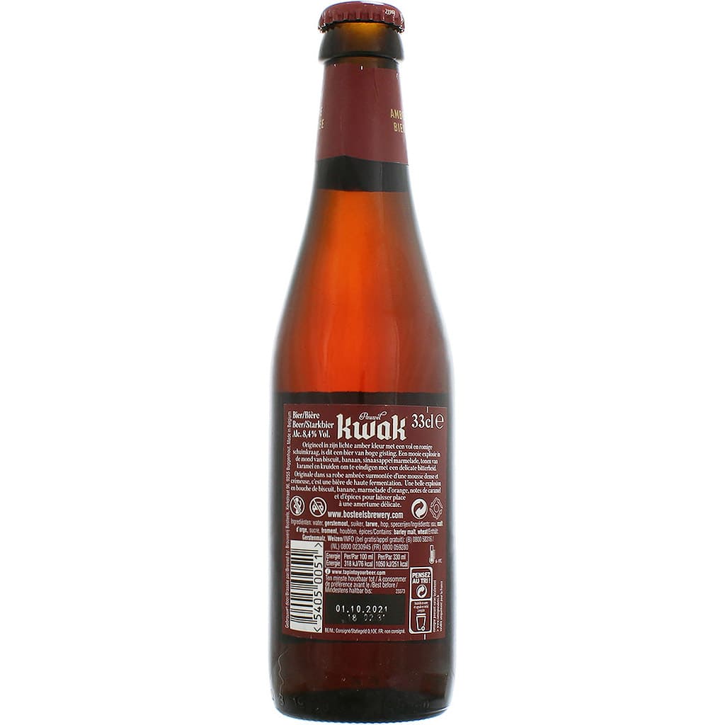 Bière belge Kwak brassée par la brasserie Bosteels