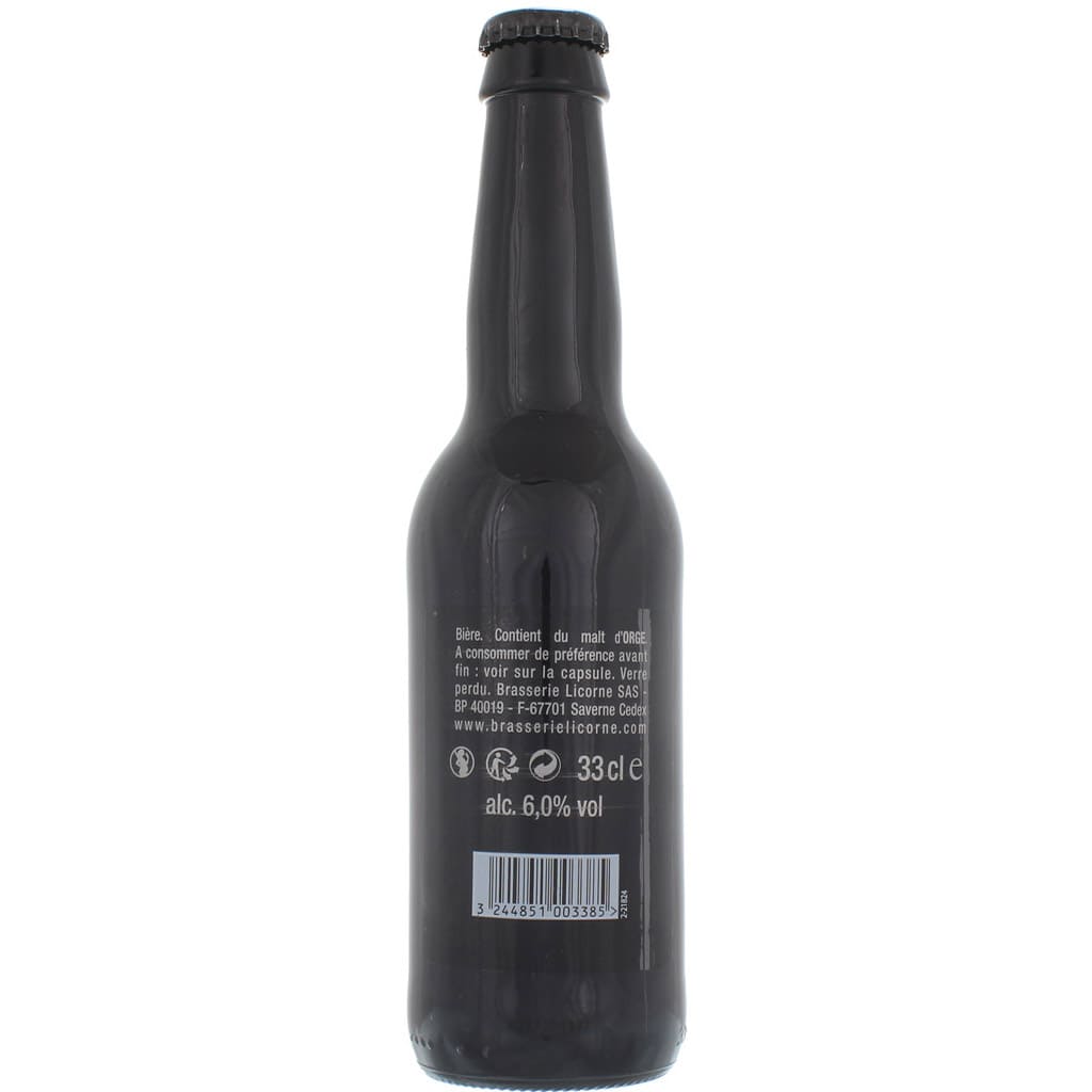 Bière Licorne Black brassée par Licorne en France