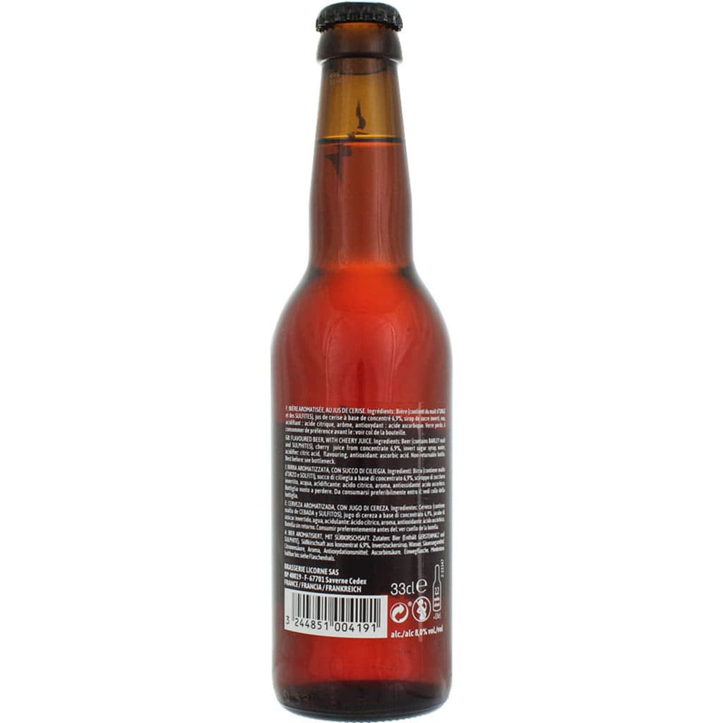 Bière fruitée Slash Red par la brasserie Licorne