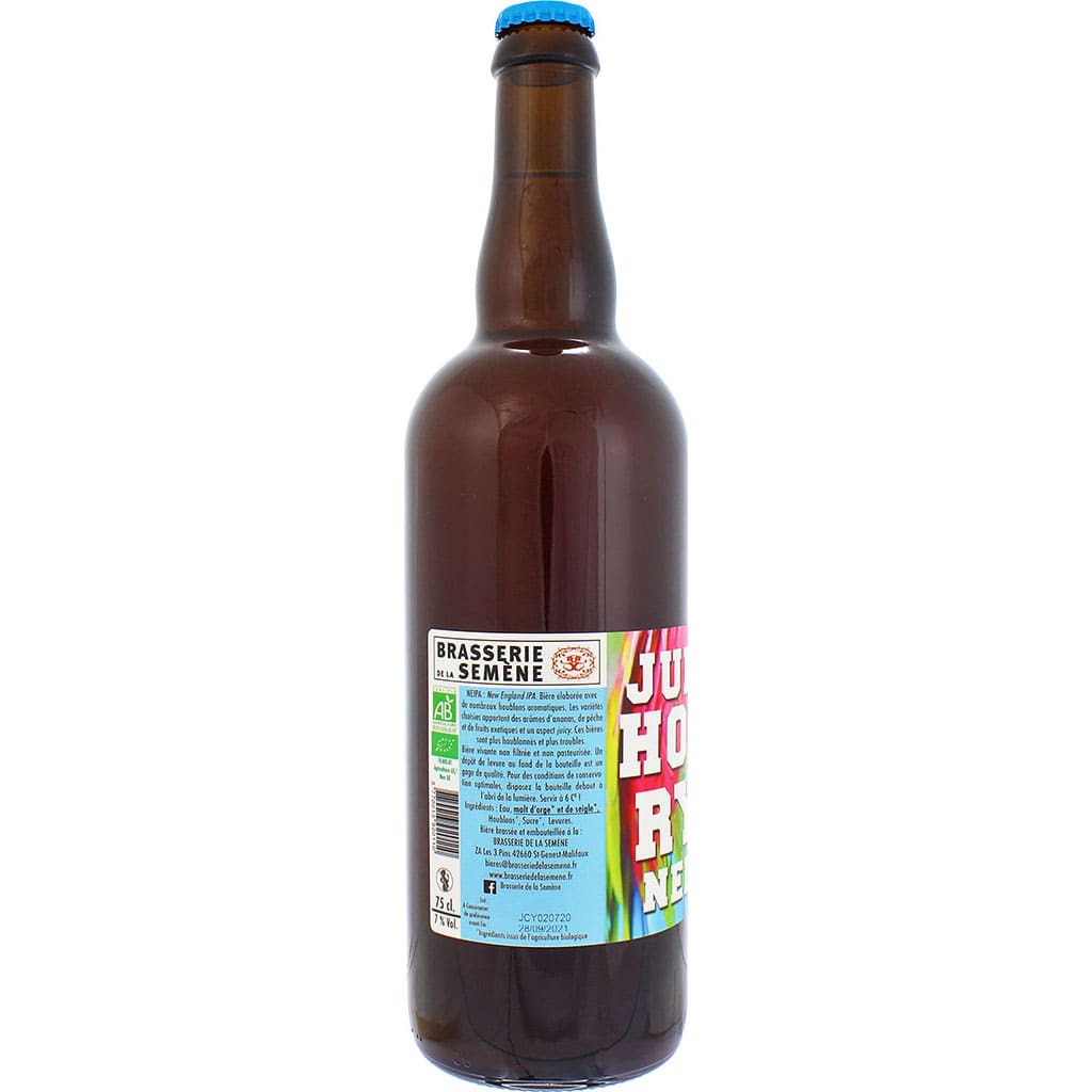 Bière Juicy Hops Rye Neipa brassée par la brasserie de la Semène à Saint Genest Malifaux