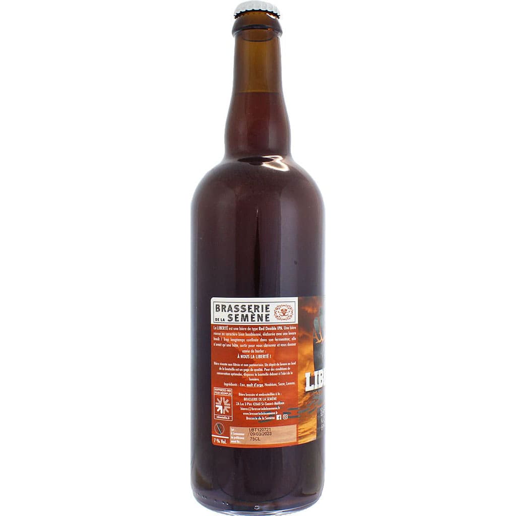 Bière Liberté Red Double Ipa brassée par la brasserie française de la Semène