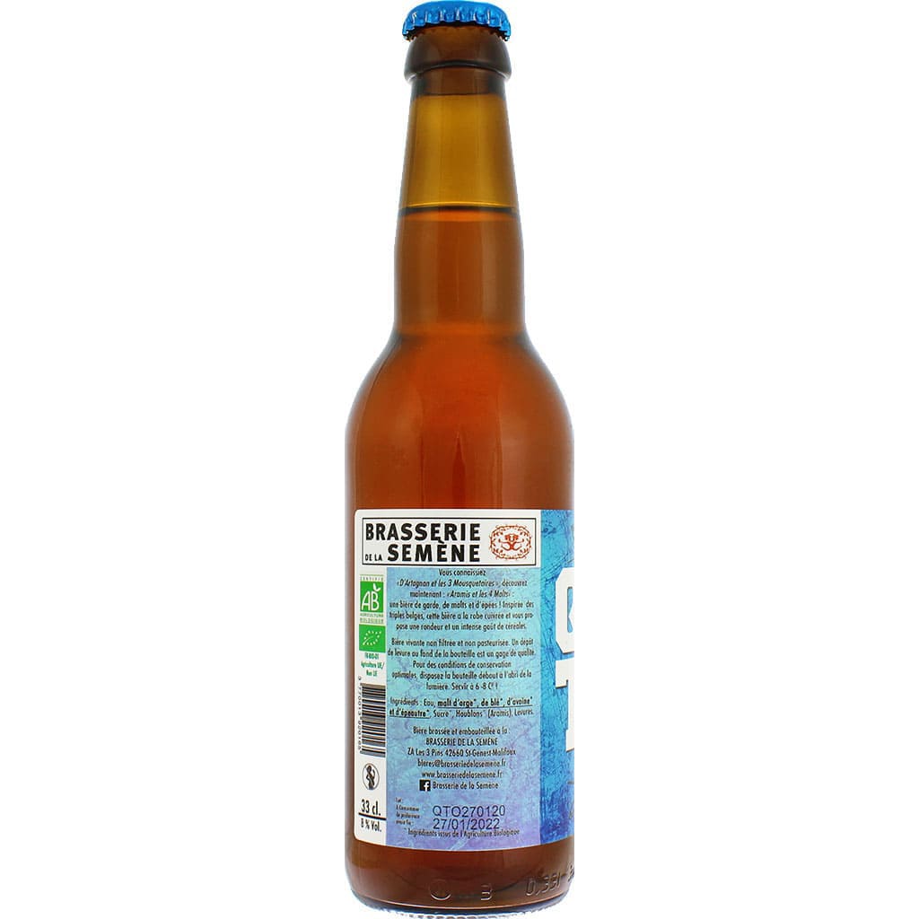 Bière La Quatro brassée par la brasserie française de la Semène