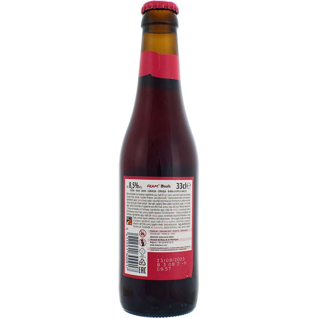 Bière Fram Bush brassée par la brasserie Dubuisson en Belgique