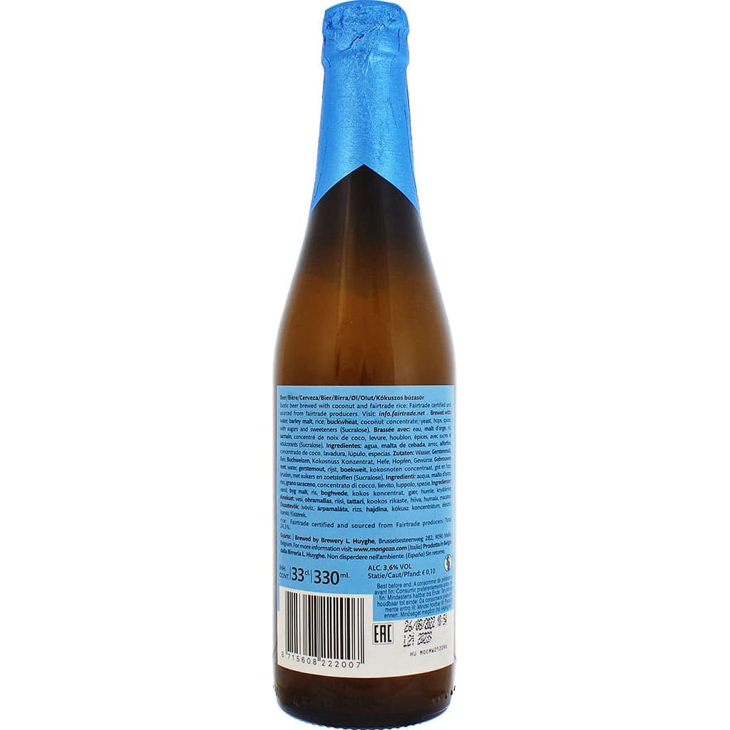 Bière Mongozo Coconut brassée par la brasserie belge Huyghe