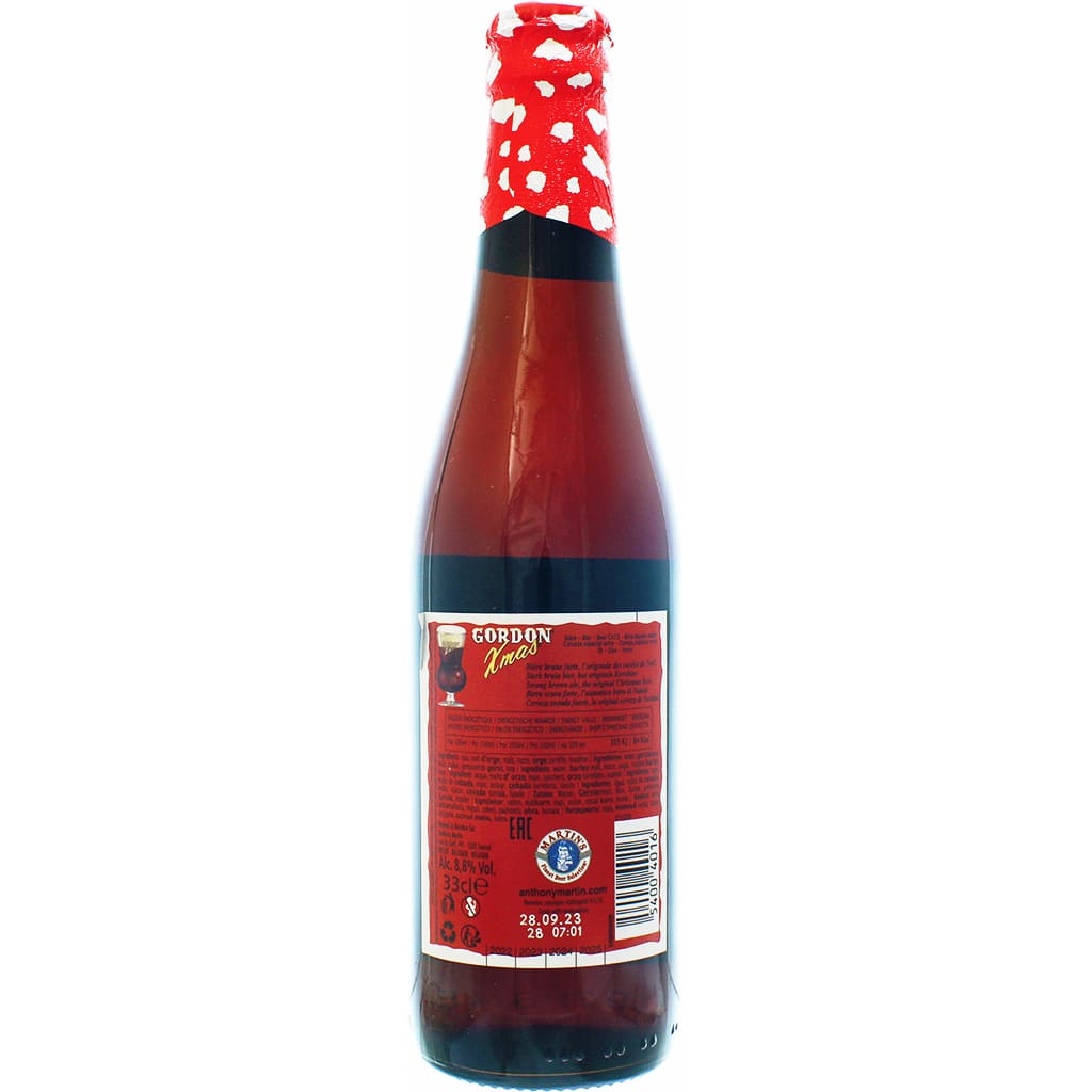 Bière Gordon Xmas par la brasserie belge John Martins