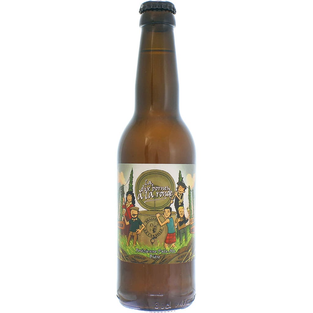 Bière 10 bornes à la Ronde brassée par La Canaille, France en 33cl