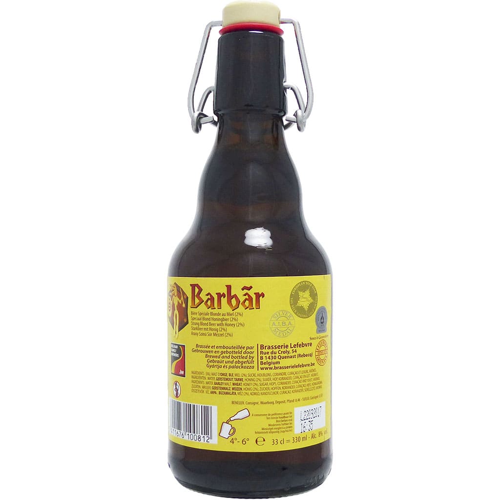 Bière Barbar Blonde par la brasserie belge Lefebvre
