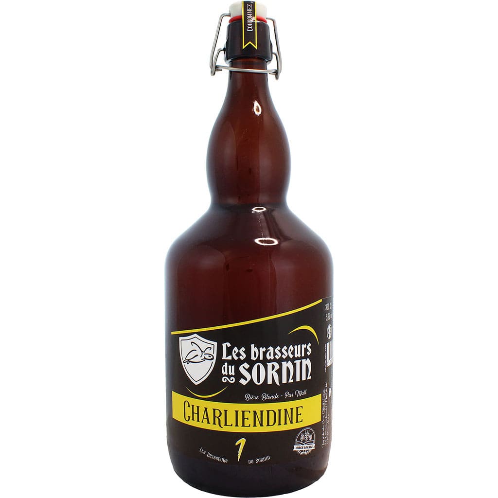 Jeroboam de bière Charliendine par Les Brasseurs du Sornin (France) - ancienne étiquette