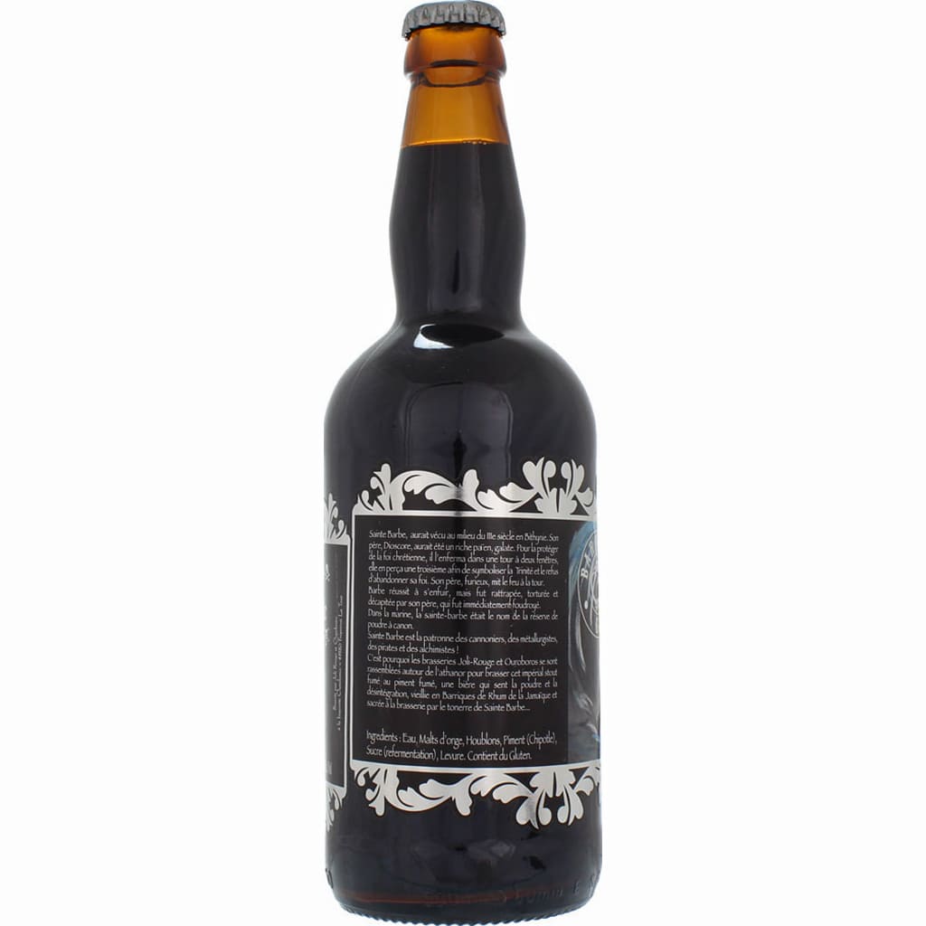 Bière française Sainte Barbe brassée par Ouroboros en 50cl - ancienne étiquette