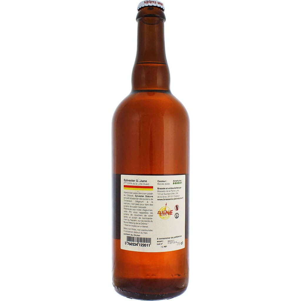 Bière Sylvester Stalune brassée par la brasserie française de La Pleine Lune en 75cl