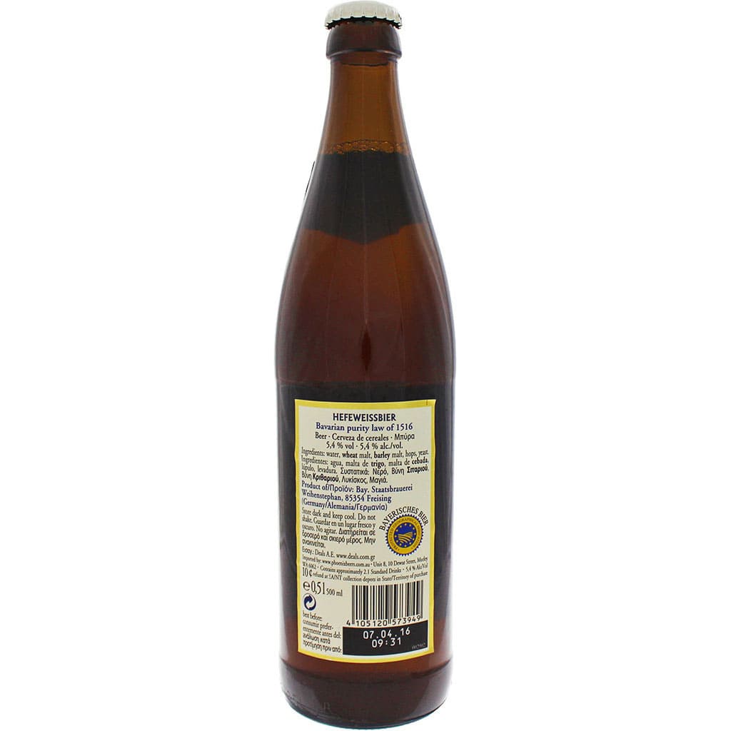 Bière Hefe Weiss brassée par Weihenstephaner, Allemagne