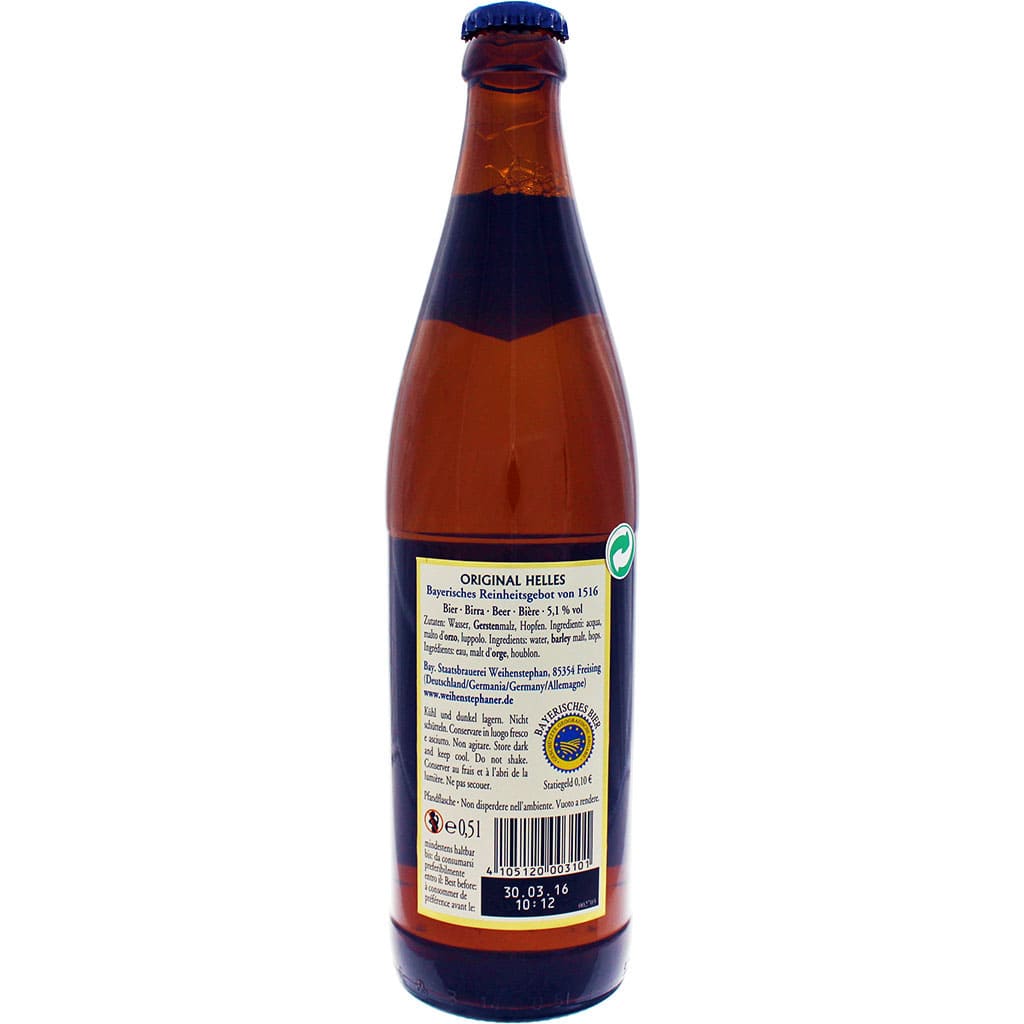 Bière Original Helles brassée par Weihenstephaner, Allemagne