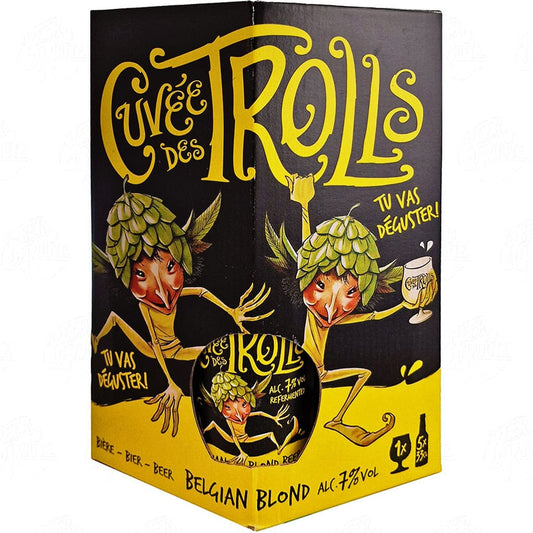 Pack Cuvée des Trolls 5 bières et un verre brassée par Dubuisson, Belgique coffret de 165cl