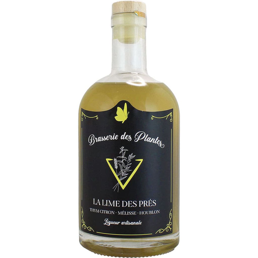 Liqueur herbacée La Lime des Prés par Brasserie des Plantes, France en 50cl