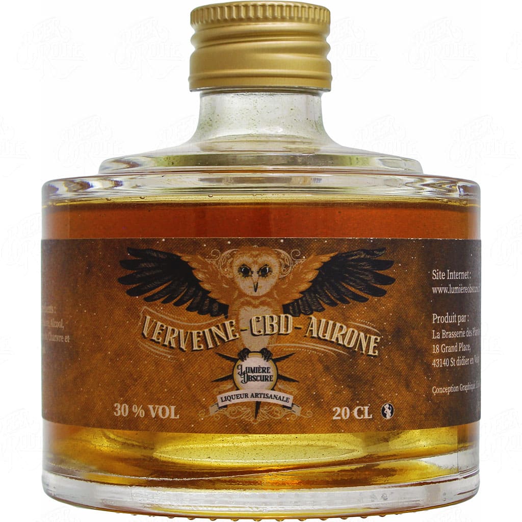 Liqueur Verveine CBD Aurone 20cl empilable brassée par Brasserie des Plantes, France en 20cl