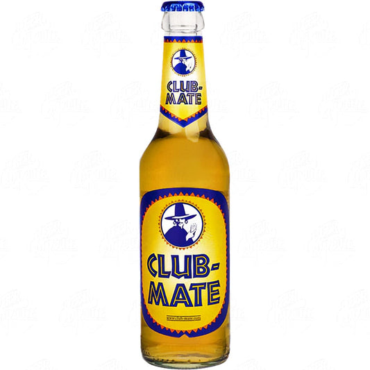 Club-Mate, infusion stimulante et pétillante de yerba maté 100% naturelle par la brasserie allemande Brauerei Loscher