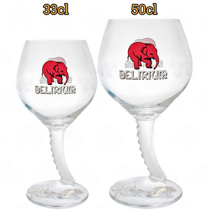 Verre Delirium Tremens - Pied Trompe 33cl - Brasserie Huyghe