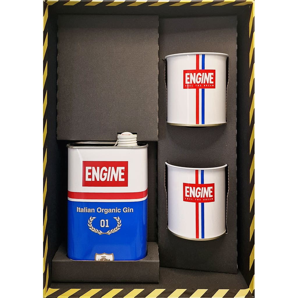 Coffret Gin Engine bio | 50 cl et 2 verres