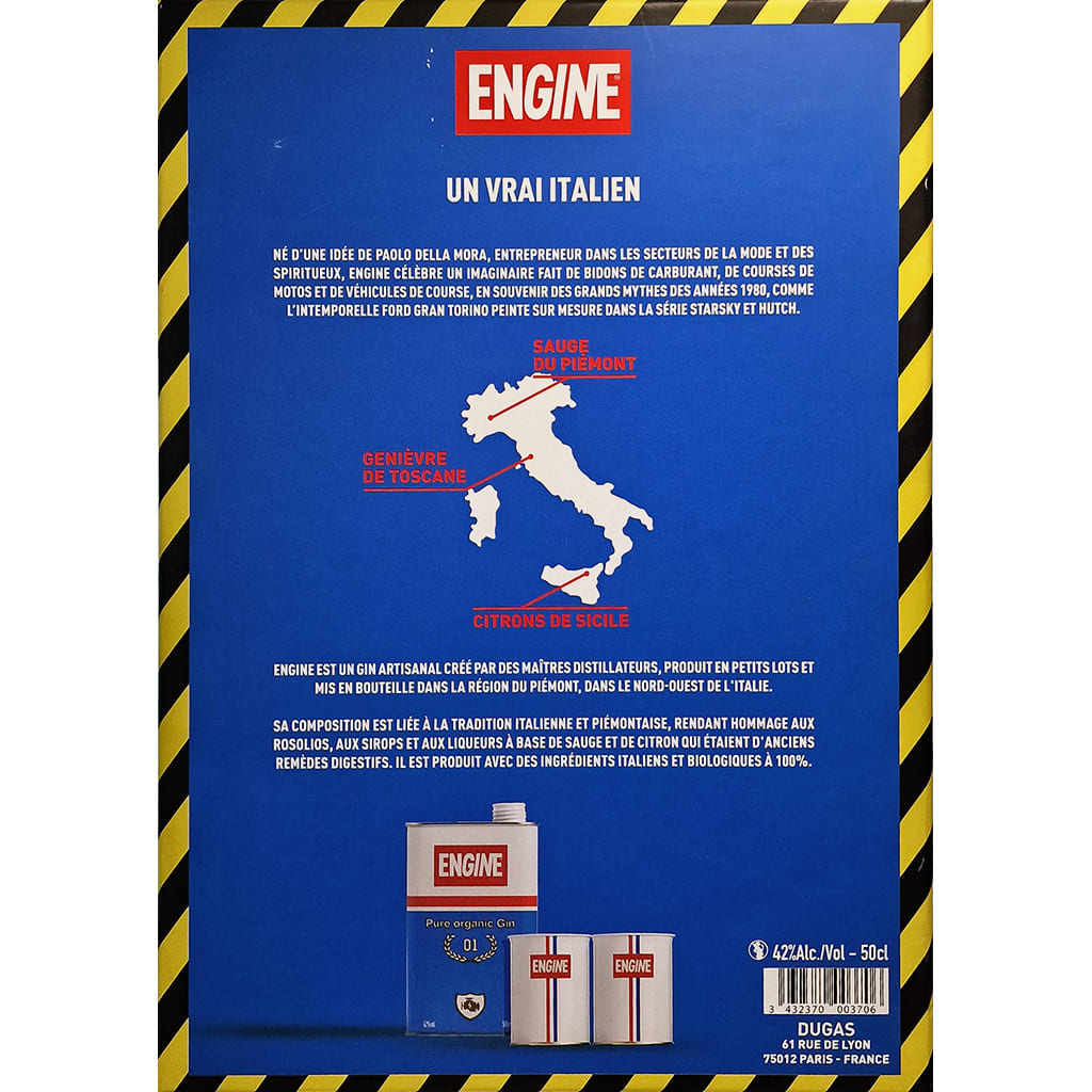 Coffret Gin Engine bio | 50 cl et 2 verres