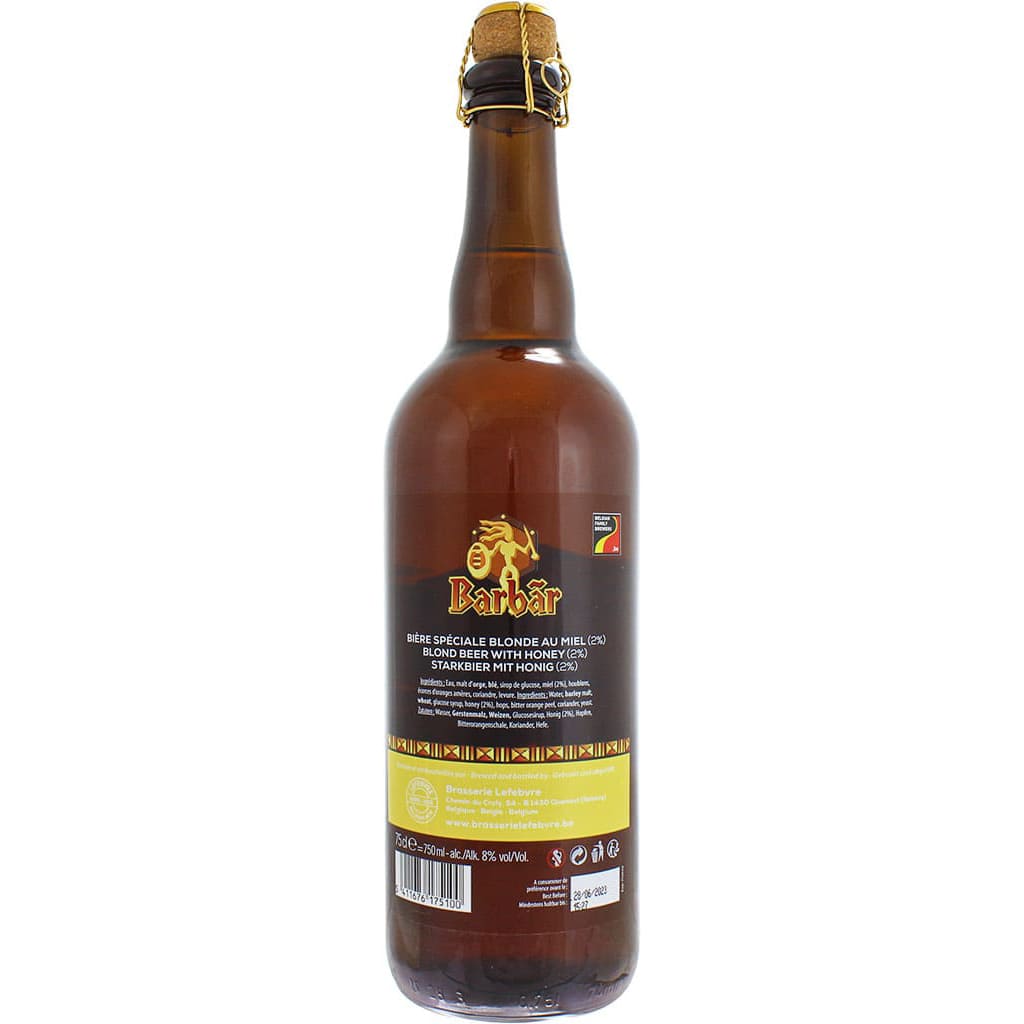 Bière Barbar Blonde brassée par Lefebvre, Belgique en 75cl