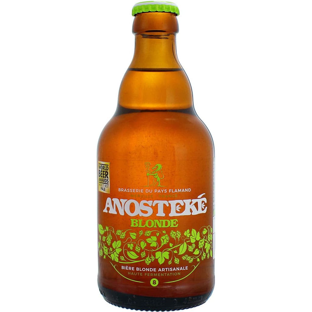 Bière Anosteke Blonde brassée par la brasserie du Pays Flamand