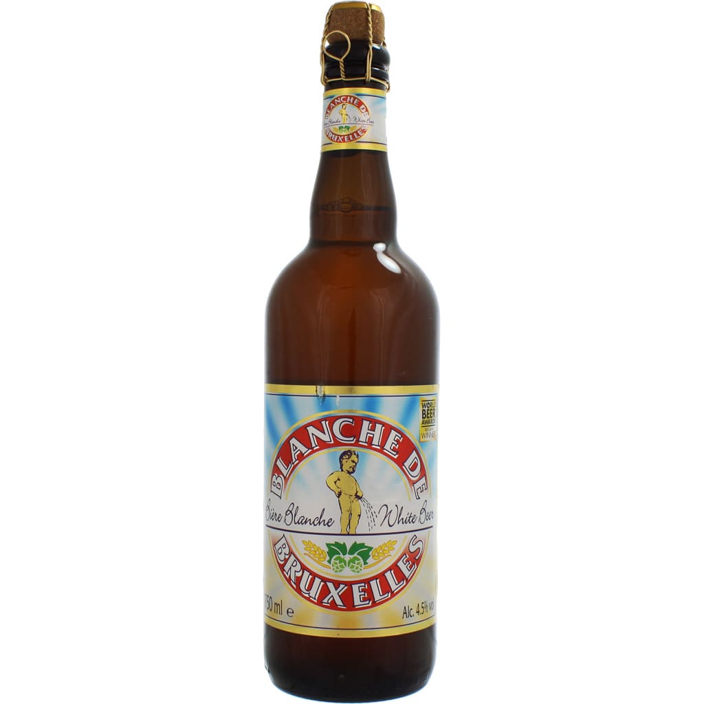 Bière Blanche de Bruxelles par la brasserie belge Lefebvre en 75cl - ancienne étiquette