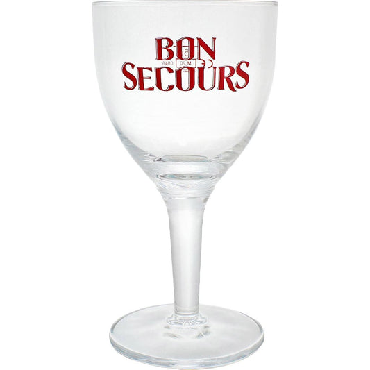 Verre Calice de 25cl Bon Secours par la brasserie belge Caulier